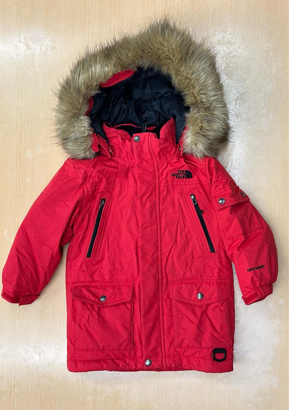 100사이즈 노스페이스 맥머도 덕다운 하프패딩 레드 정품