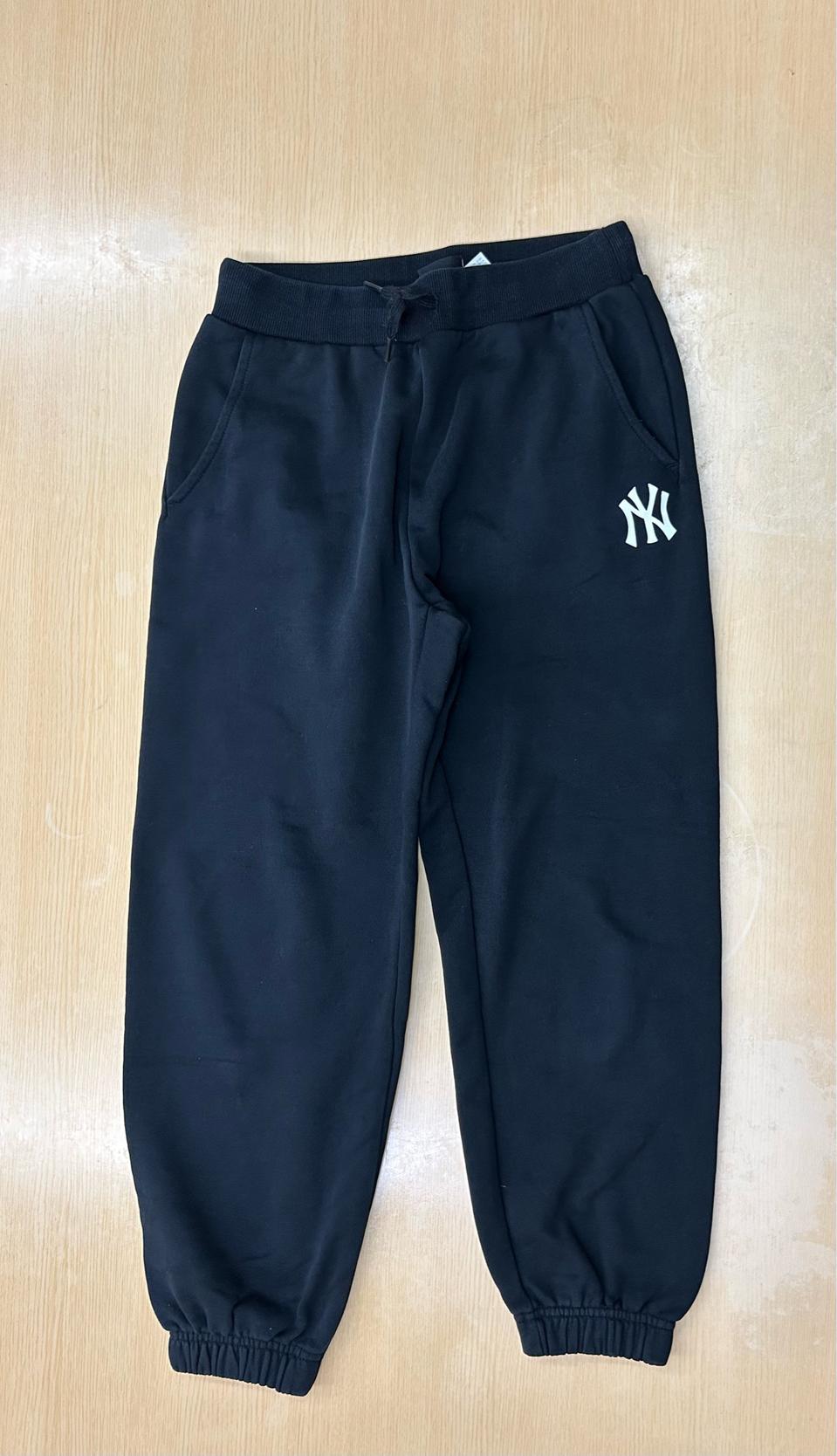 155사이즈 MLB 쭈리면 조거 바지 블랙 정품 주니어