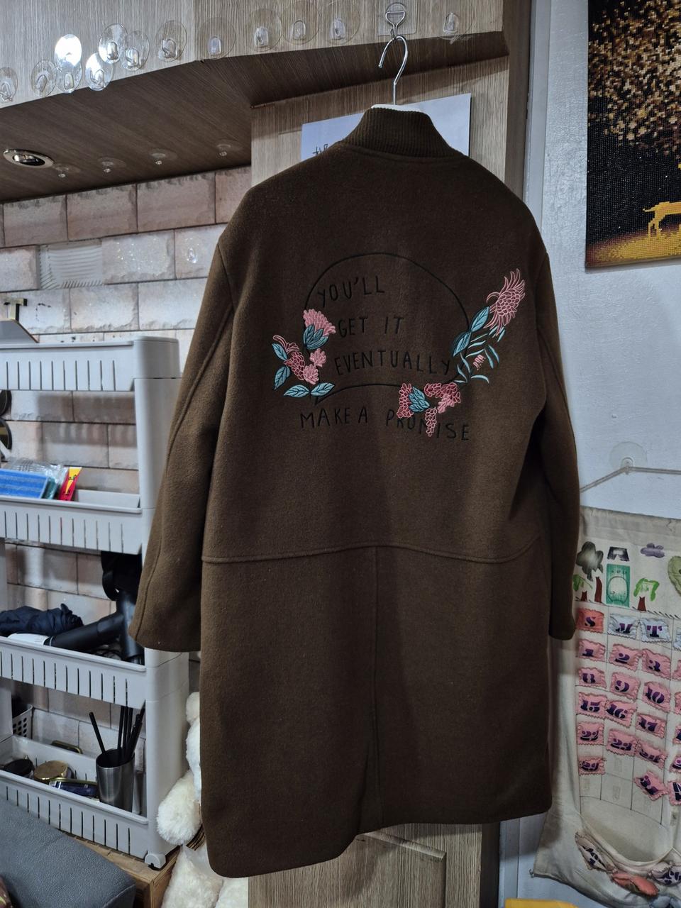 밤색자수 코트 55 66  무료배송