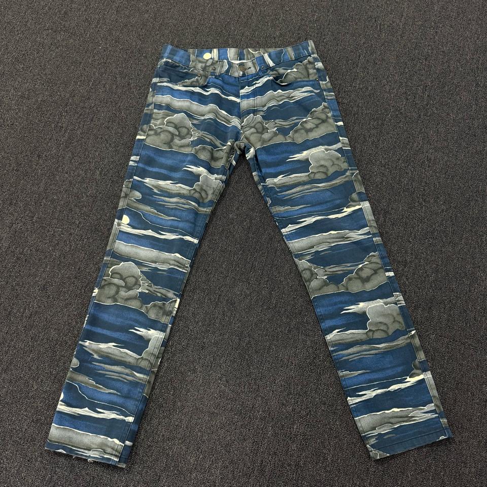 겐조 흑구름 오리엔탈 프린팅 팬츠