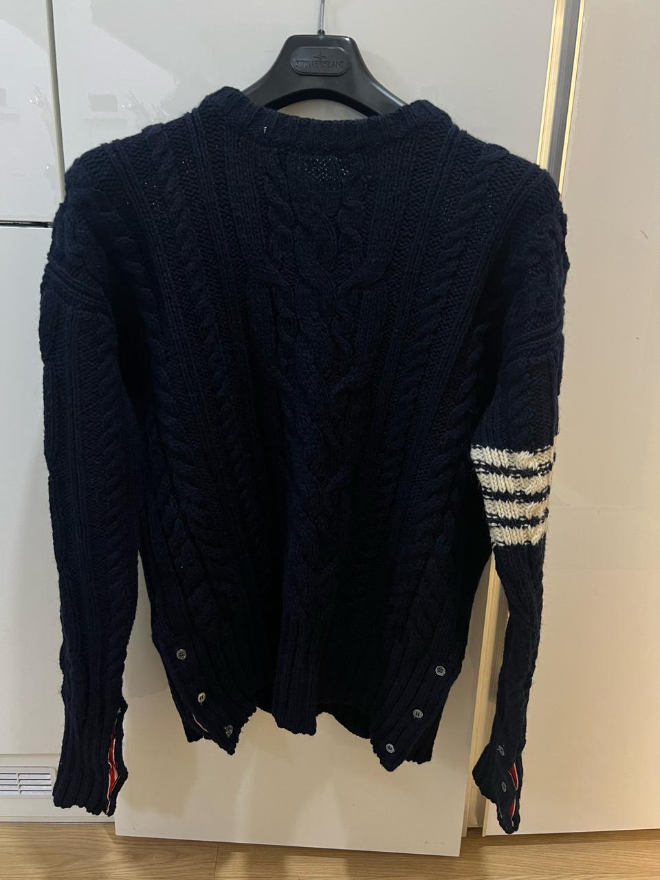 톰브라운 모헤어 네이비 스웨터 4사이즈 (새상품급)