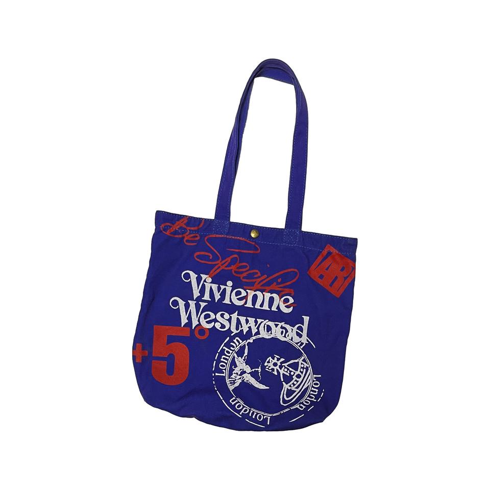 비비안웨스트우드 그래픽 퍼플 에코백