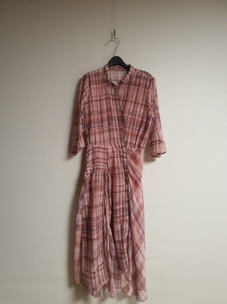 마인 mine 언밸런스 패치워크 원피스 66 사이즈 정품 