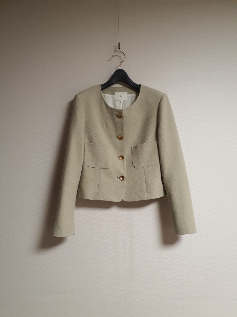 tetu 떼뚜 칼라 리스 울 자켓 1 사이즈 정품 