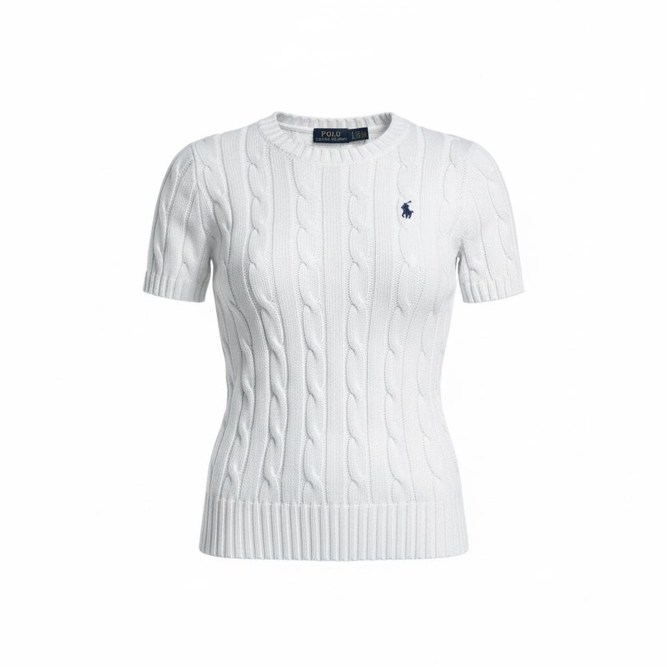폴로 케이블 니트 반팔 S