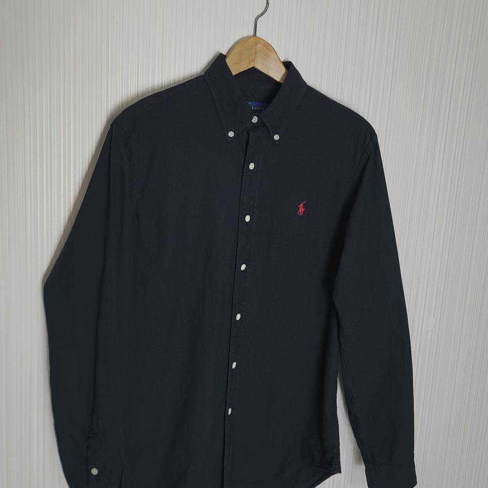 95-100 폴로 셔츠 블랙 옥스포드코튼 랄프로렌