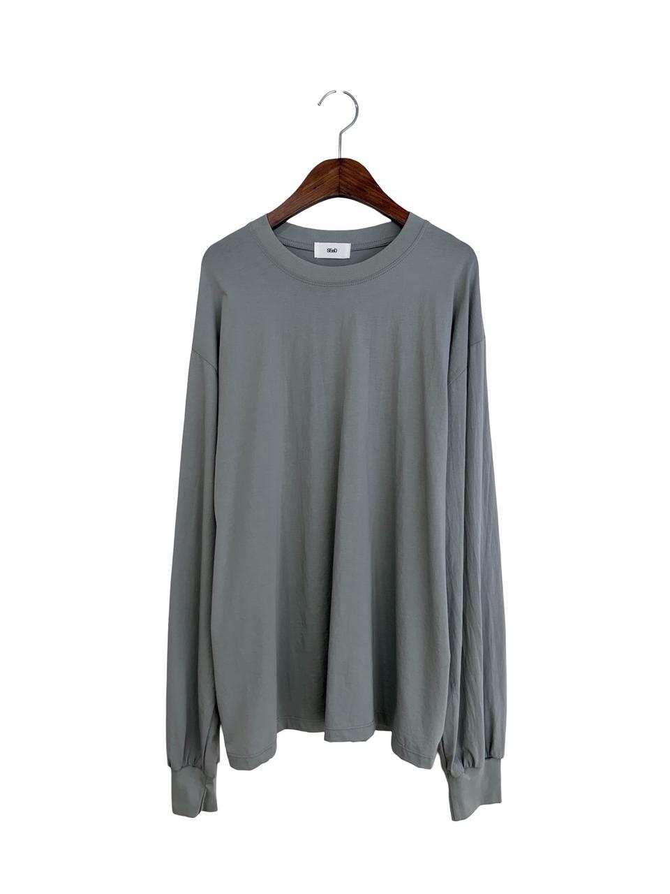 라이트 카키 루즈핏 티셔츠