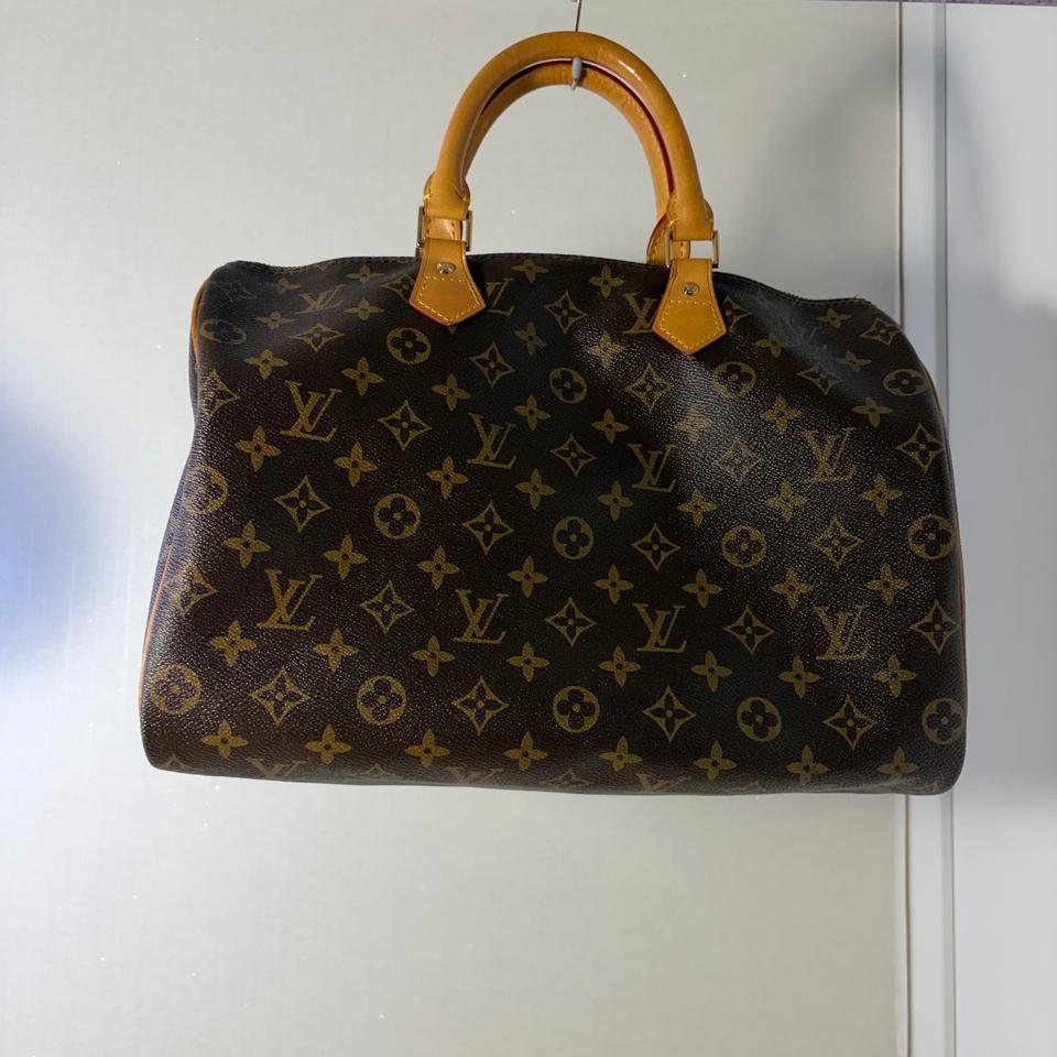 스피디 모노그램 캔버스 30 브라운