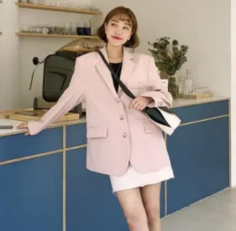 핑크 베이직 자켓