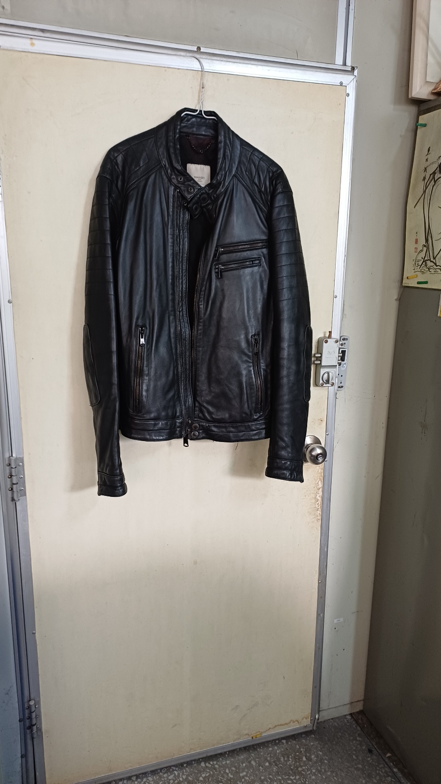 해외망고남성케주얼양가죽자켓100싸이즈