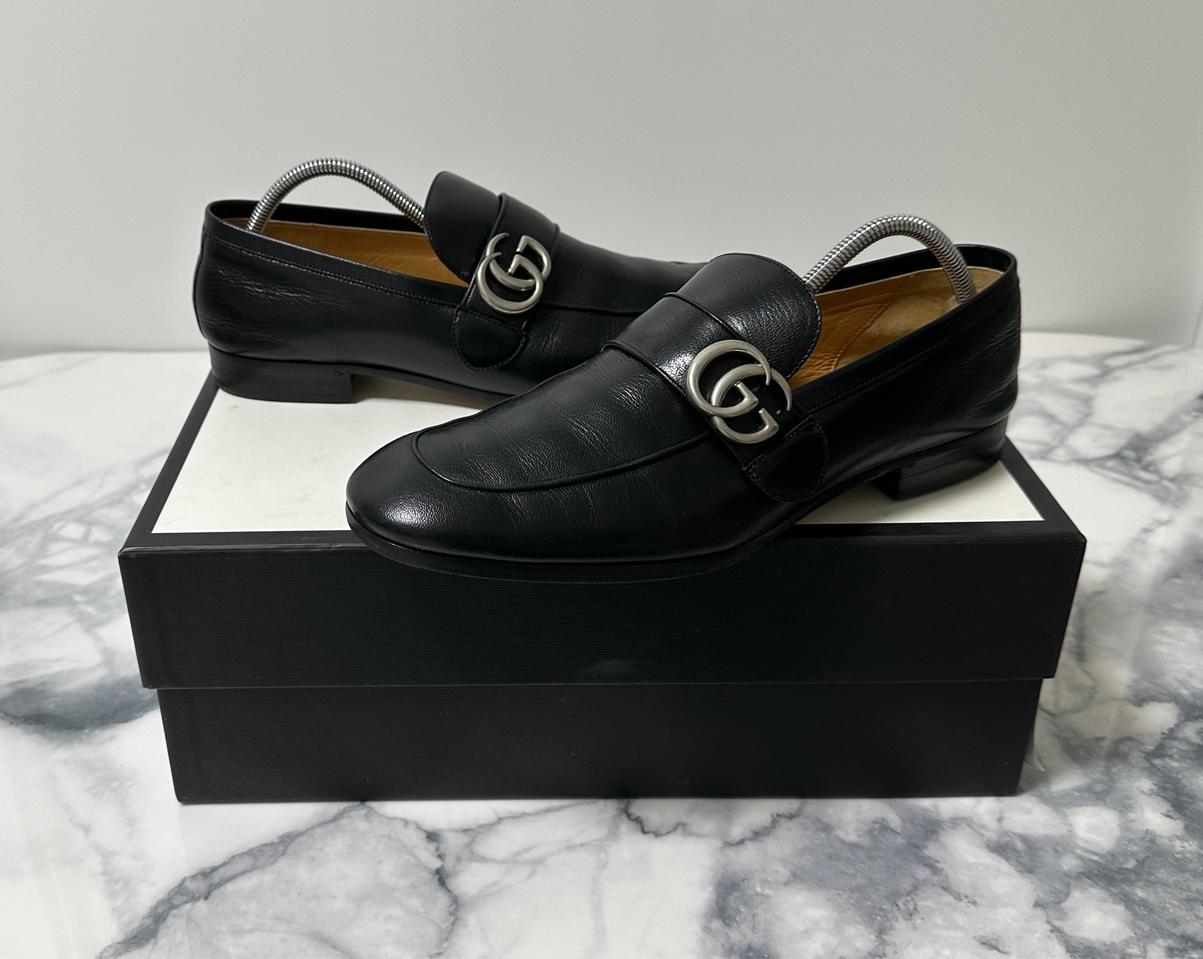 [7.5] 구찌 남성 마몬트 은장 로퍼 구두