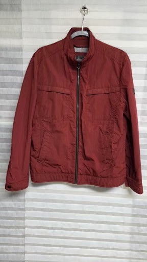 남성 인디안 레드 남성 봄버 자켓