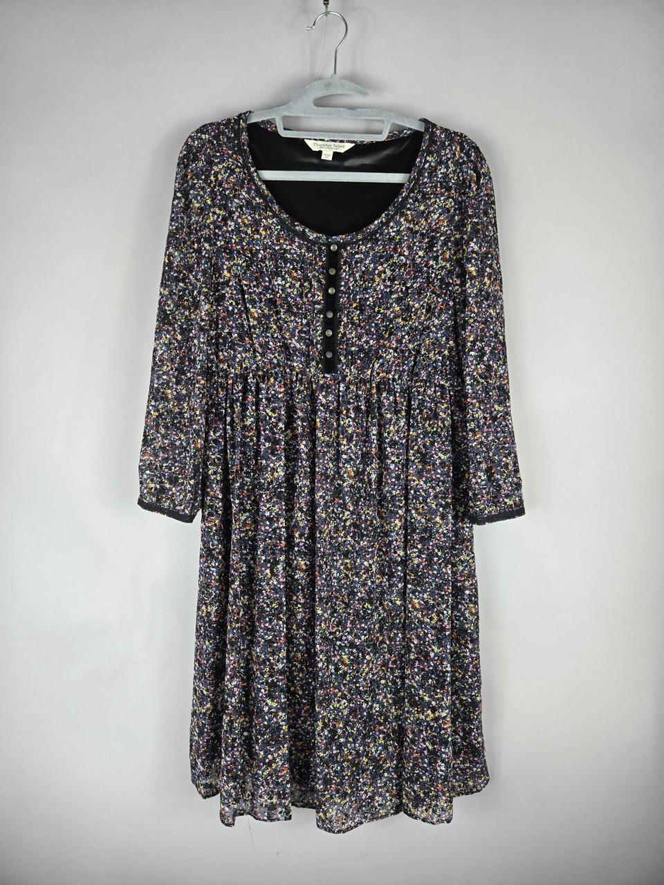 [무료배송]써스데이아일랜드 M 여성 잔꽃 쉬폰 허리밴딩 롱 원피스