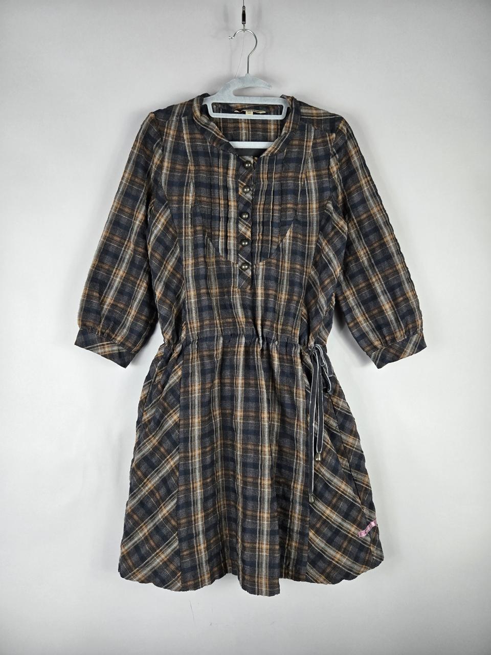 [무료배송]써스데이아일랜드 S 여성 8부소매 체크 원피스