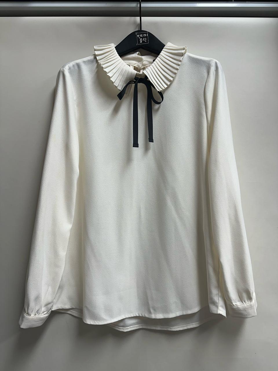 르샵 여성 프릴 블라우스 S