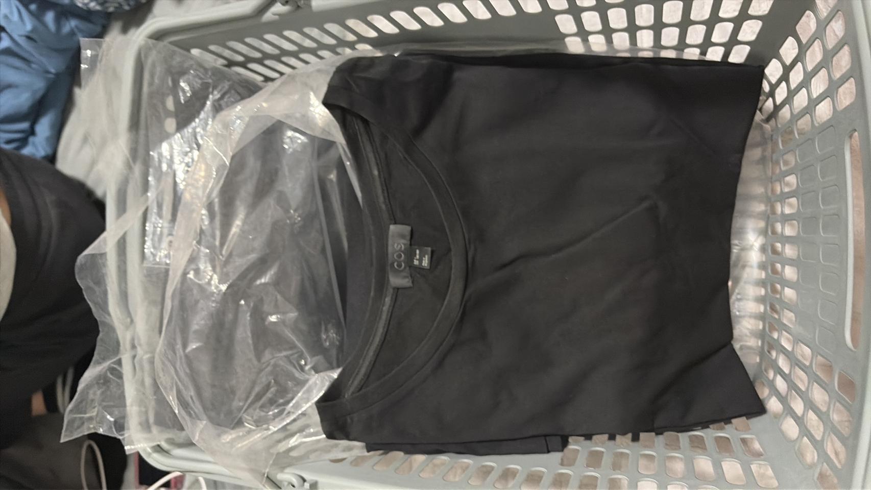 코스 코튼 티셔츠 블랙