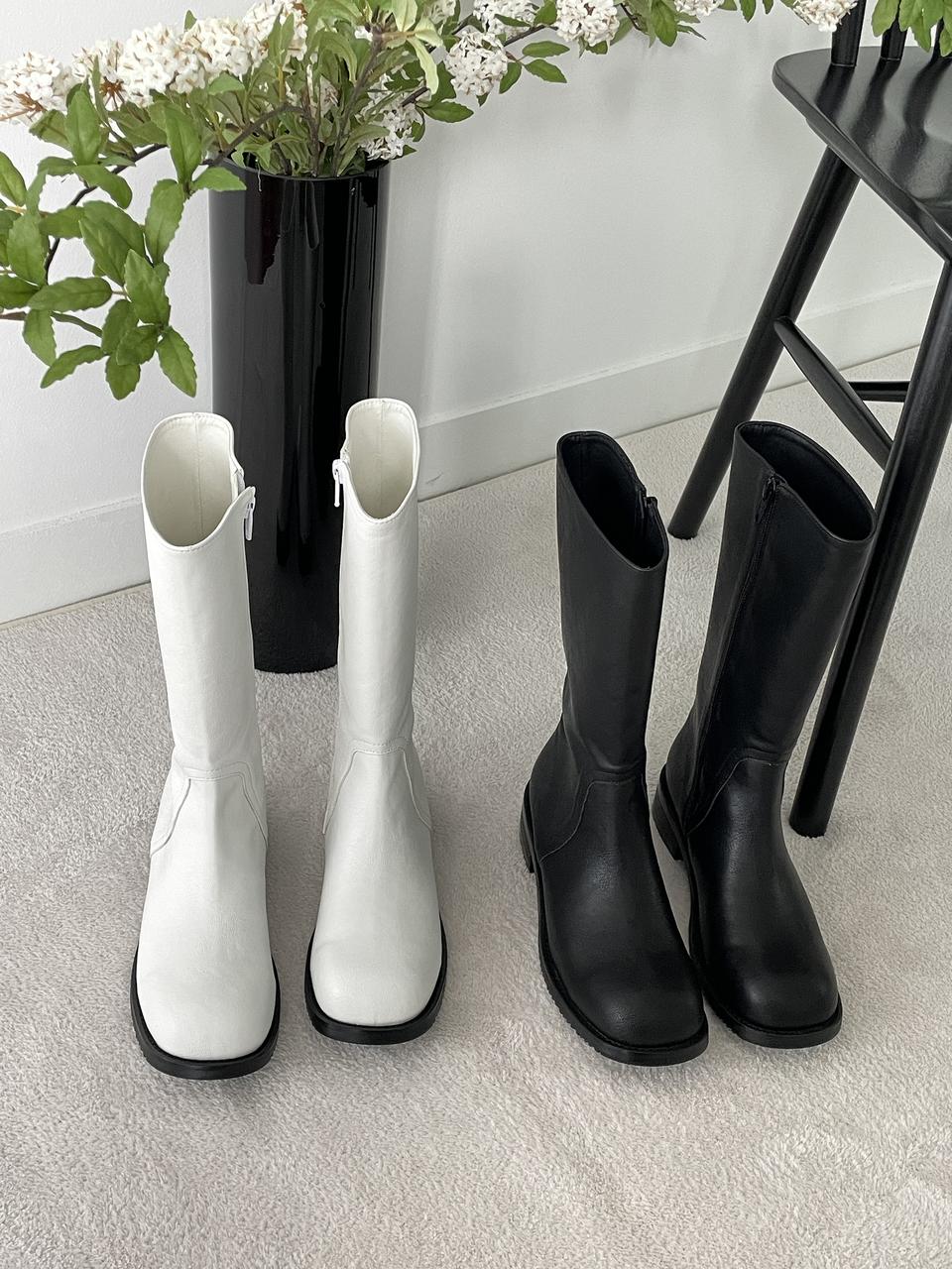 @세일 9436 미들부츠 롱부츠 편한쿠션창 심플 미들굽 2칼라