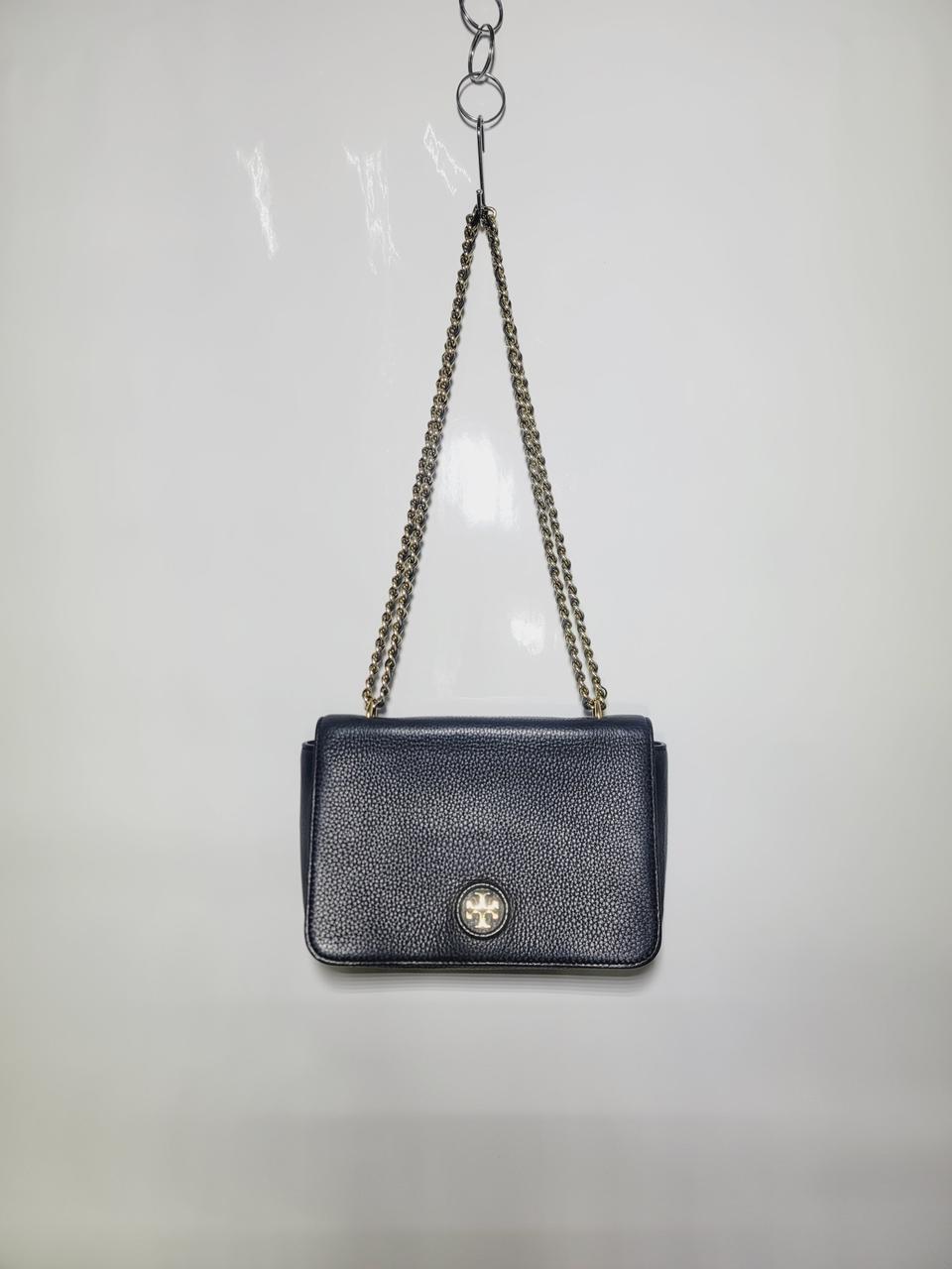TORY BURCH 토리버치 천연소가죽 금장체인장식 숄더 엔 크로스백