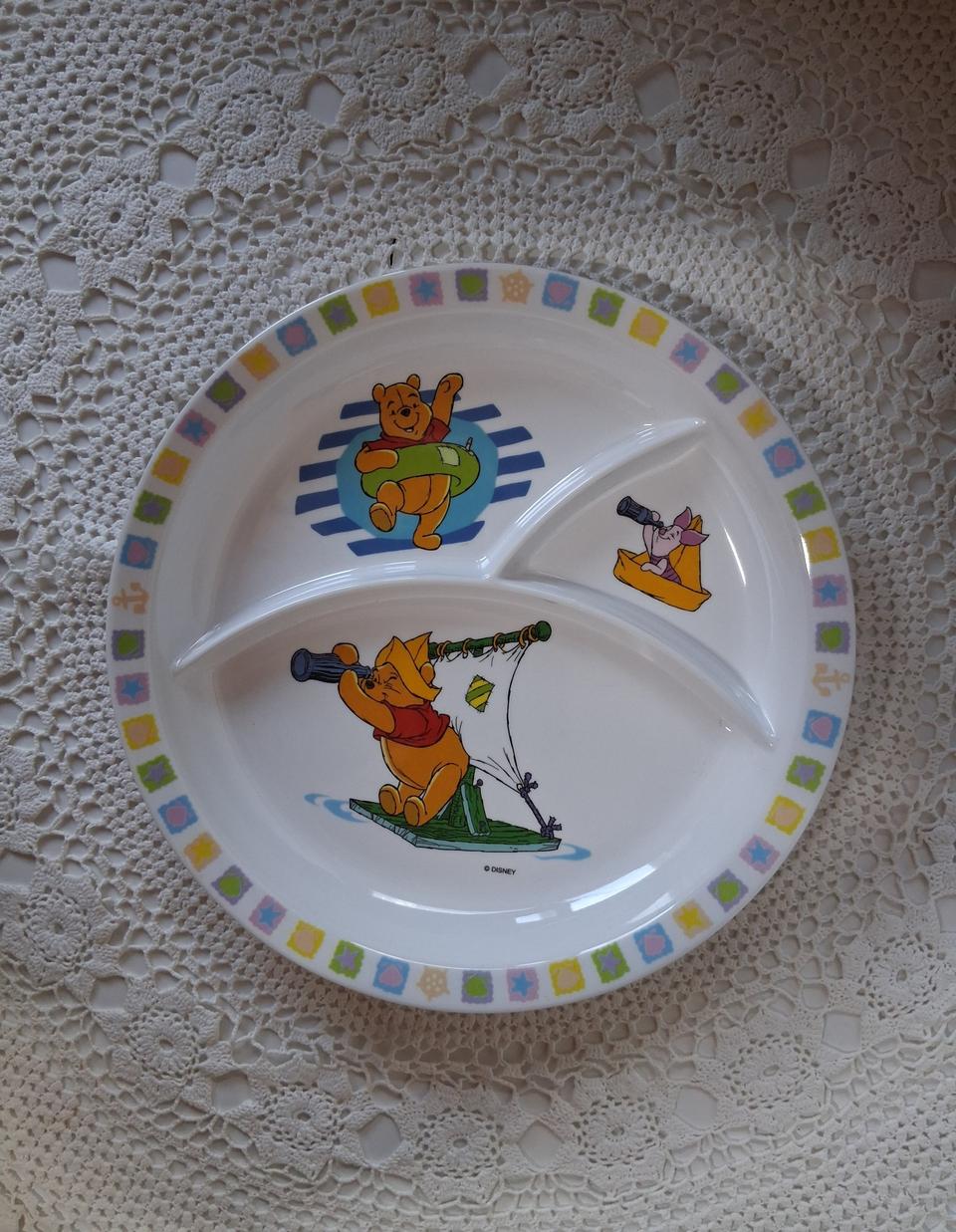 레트로 곰돌이 푸 접시