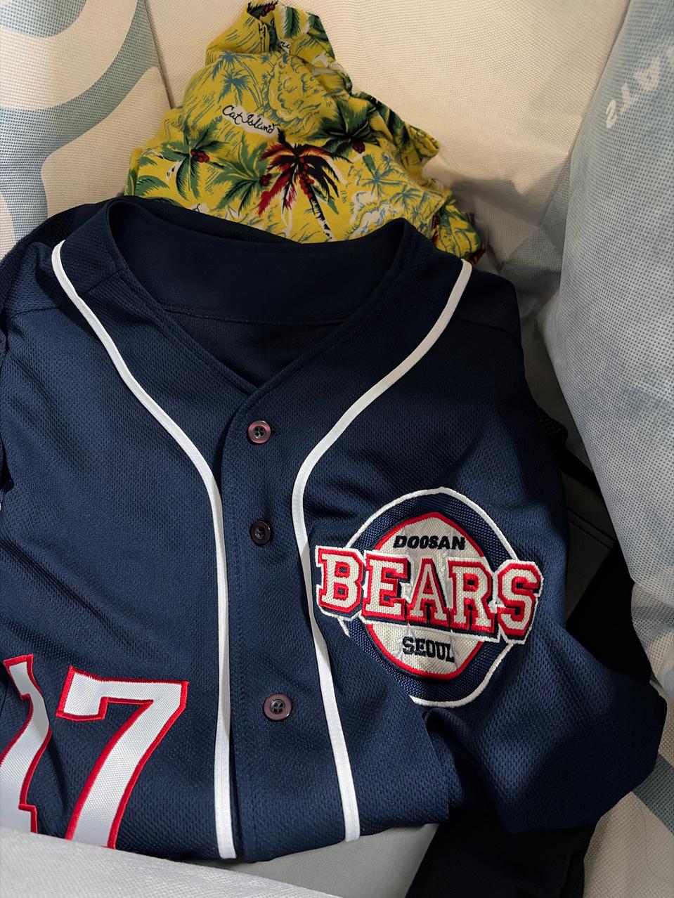 두산 베어스 유니폼 어쎈틱 105사이즈