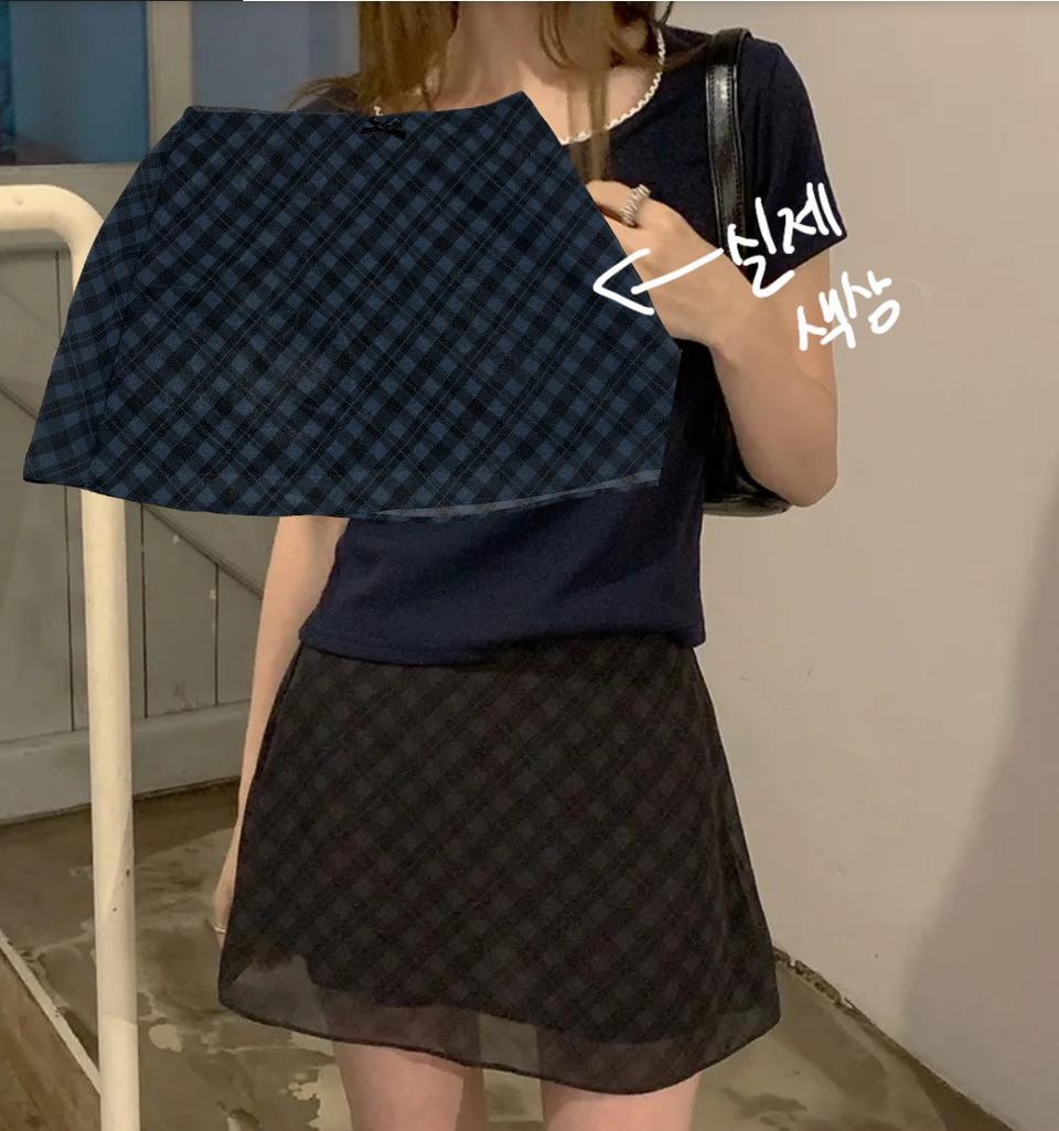 181 쉬폰 미니스커트 치마