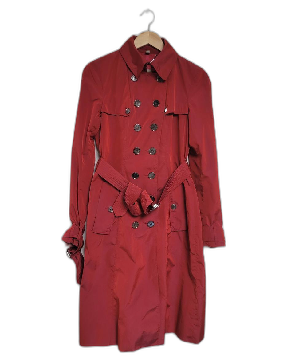 버버리 런던 레드 트렌치 코트 UK8