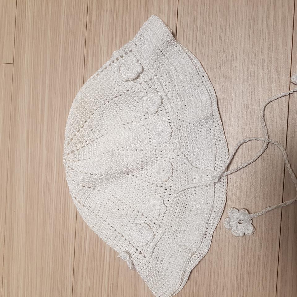 아기 유아 아동 모자 29 코바늘 흰색 47cm -일반우편 무료배송