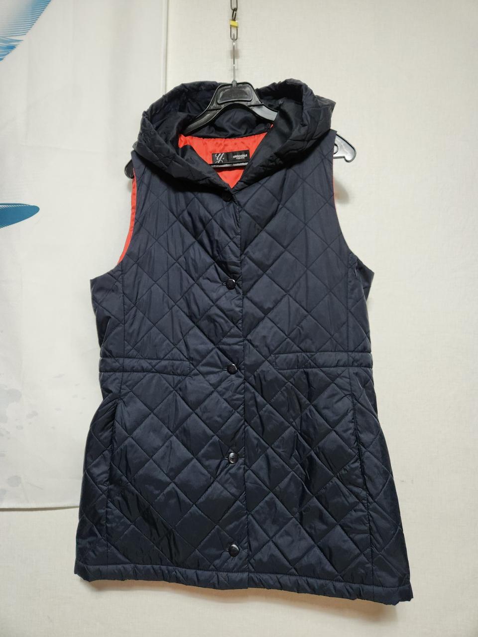 여 크로커다일 누빔 후드조끼 ㅡ100