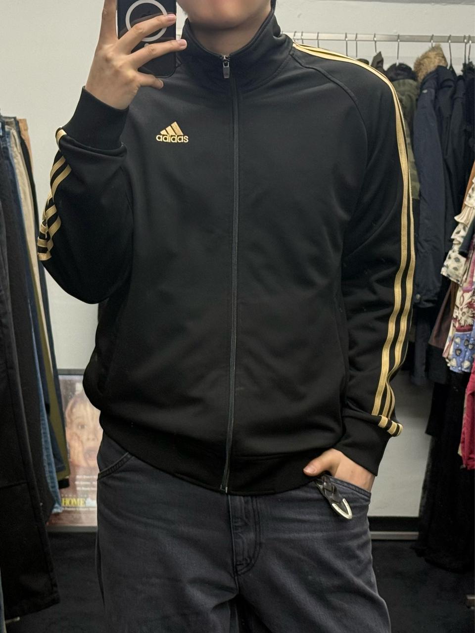 아디다스 검골 블랙 골드 올드스쿨 져지 저지 트랙탑 집업 XL 105