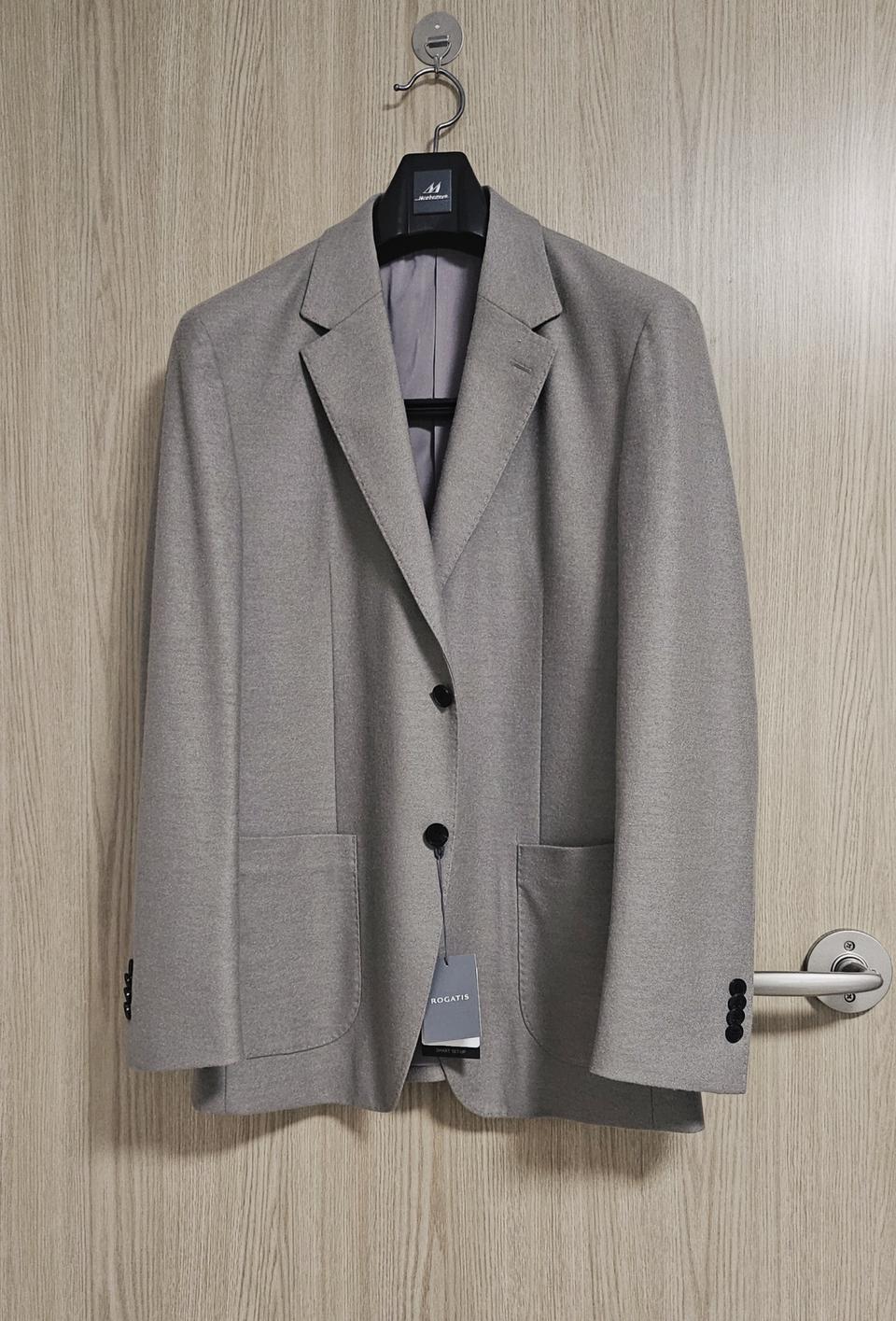 (새상품) 로가디스 정품 울혼방 멜란지 콤비자켓