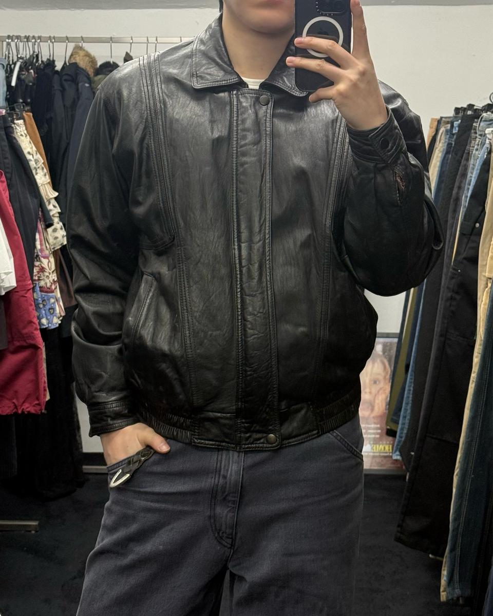 인디안 양가죽 점퍼 블루종 봄버 가죽 레더 카라 집업 블랙 검정 100