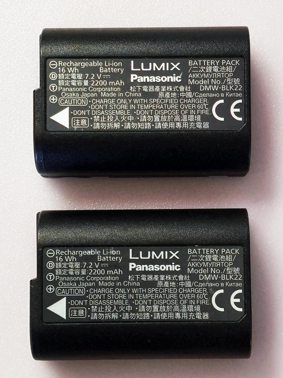 파나소닉 루믹스 DMW-BLK22 카메라 배터리 2개(정품)