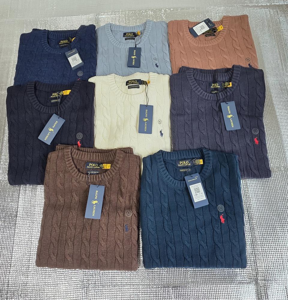 폴로랄프로렌 케이블 니트 라운드 넥 스웨터 새상폼마감 세일