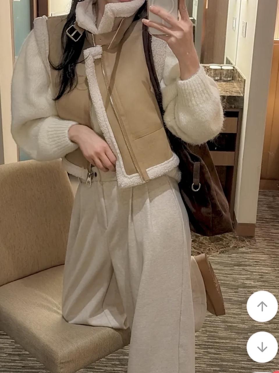 무스탕 베스트 조끼