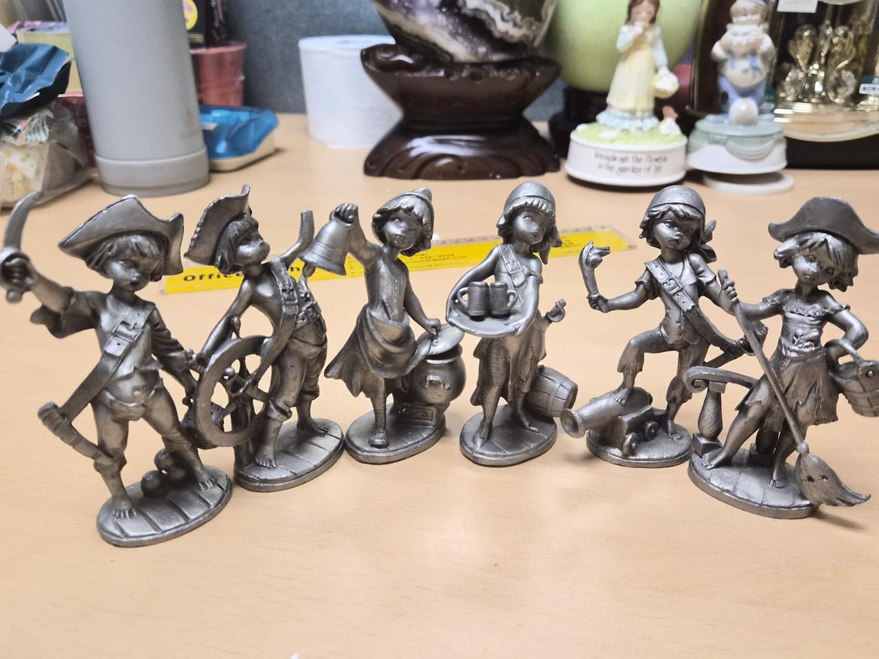 주석 해적 & 천사 인형 장식품 10개 세트