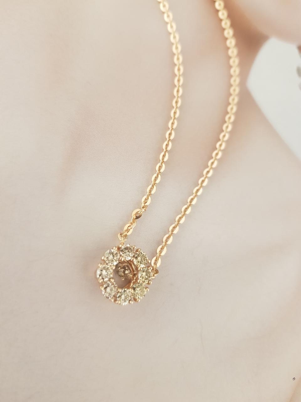 18k 리골드 다이아 목걸이