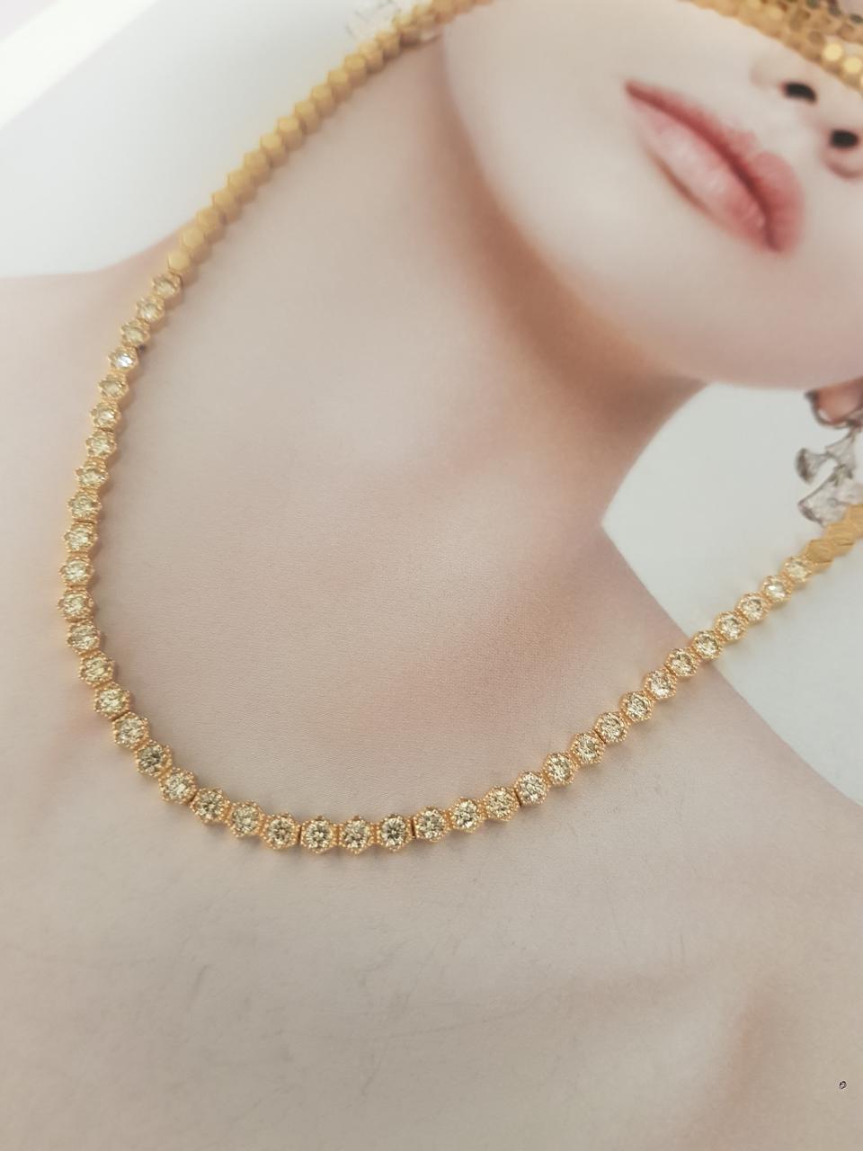18k 트렌디 다이아 목걸이