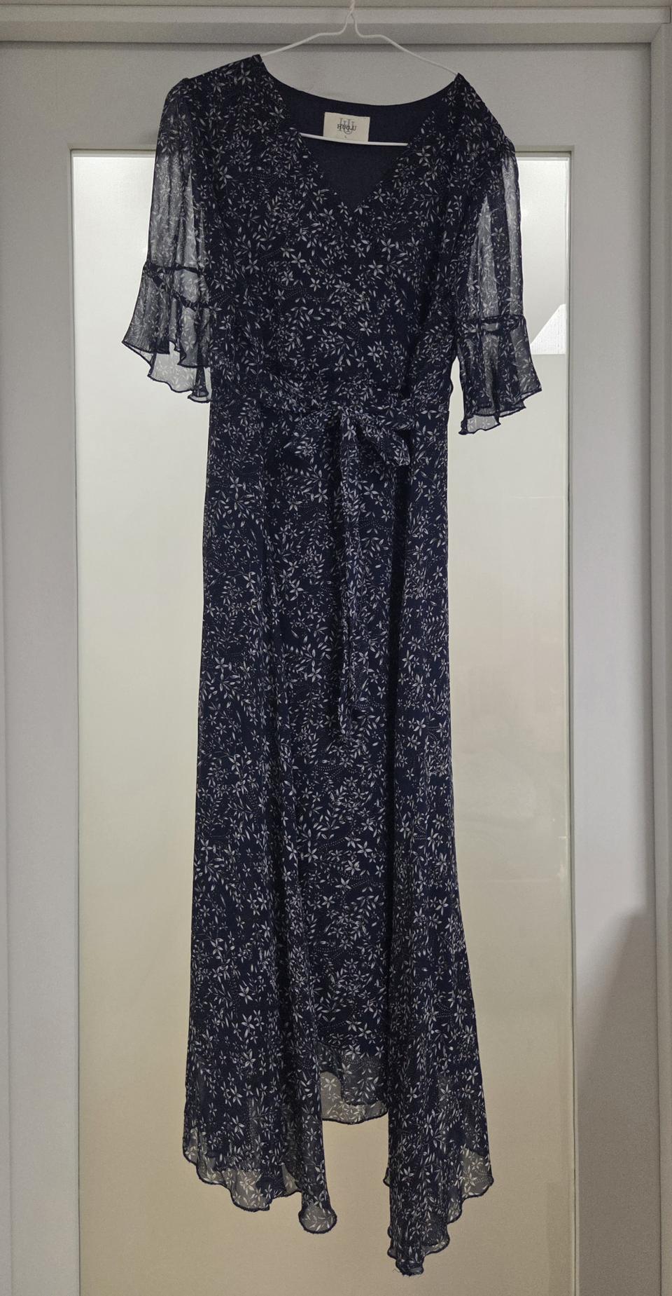 네이비 쉬폰 롱원피스