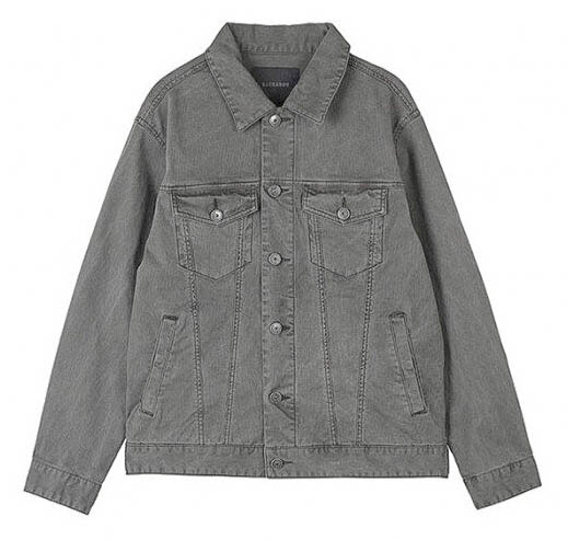 버커루 가먼트다잉 워싱 트러커 자켓 그레이 XL