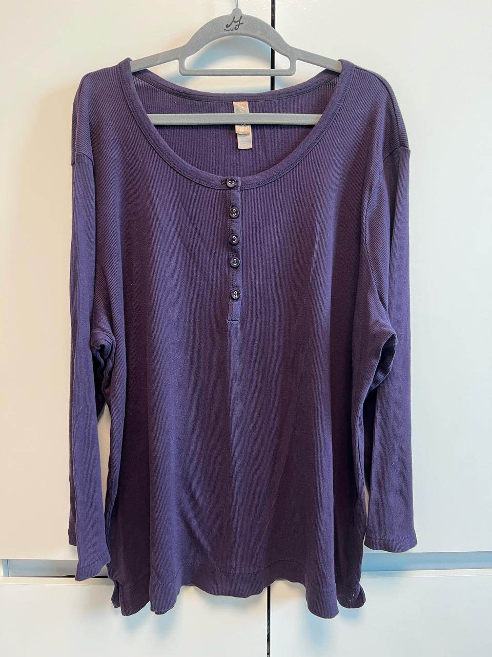 미국애서 구매한 보라 골지티셔츠