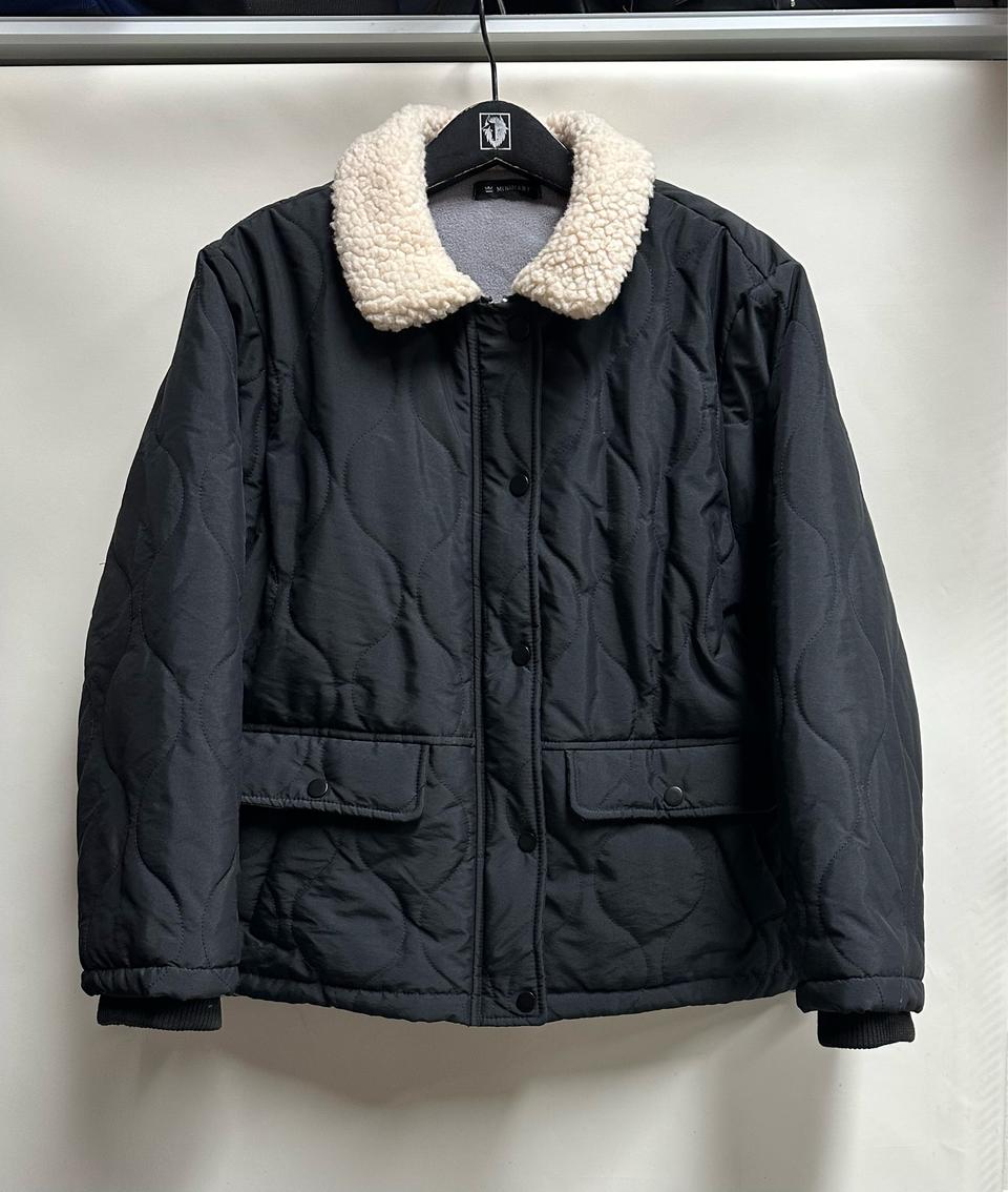 MINIMARY 뽀글이 카라 누빔 패딩 자켓 프리사이즈