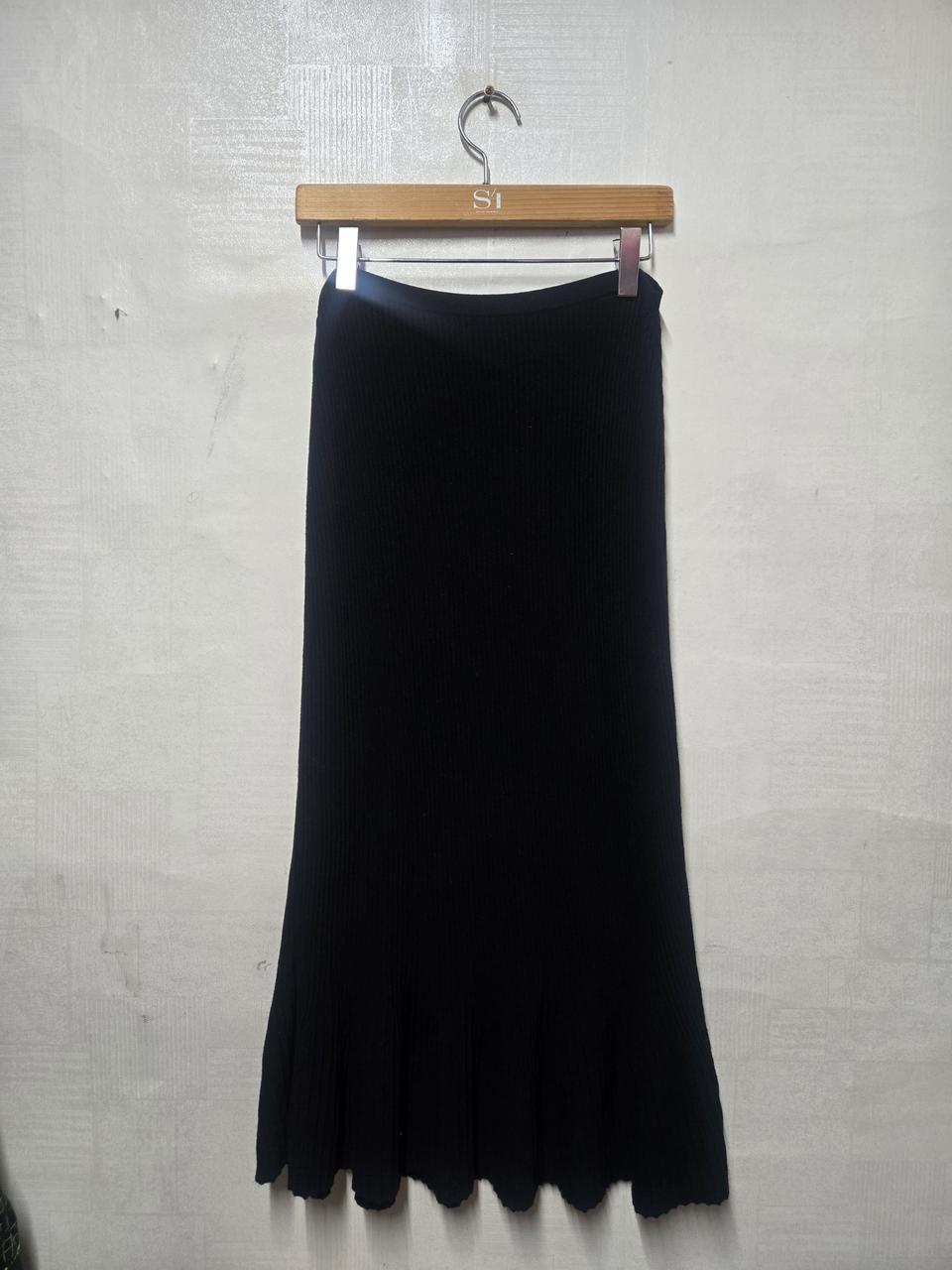 띠어리 얇은니트 밴딩 스커트 S