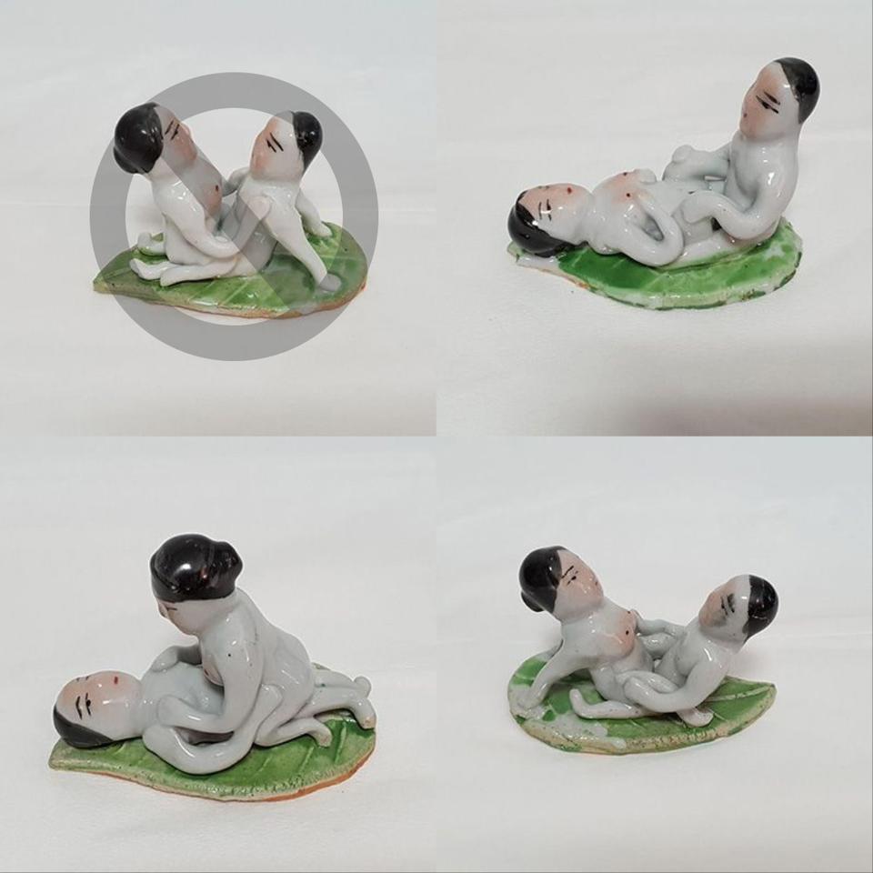 일본 핸드메이드 도자기 인형 3종 수제품