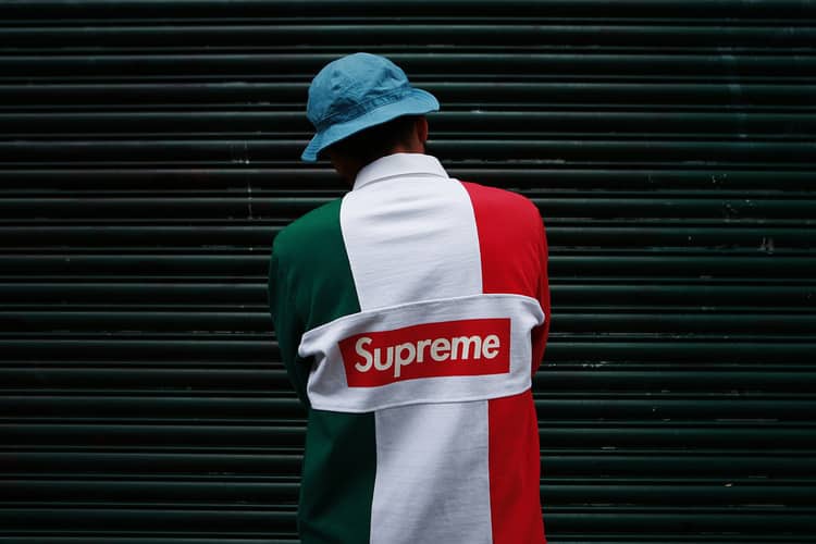 슈프림 스플릿 박스로 럭비티셔츠 / 남성 긴팔티셔츠/ 남성 티셔츠