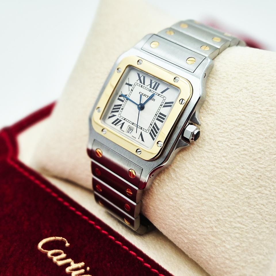 까르띠에 산토스 갈베 콤비 라지사이즈 29mm