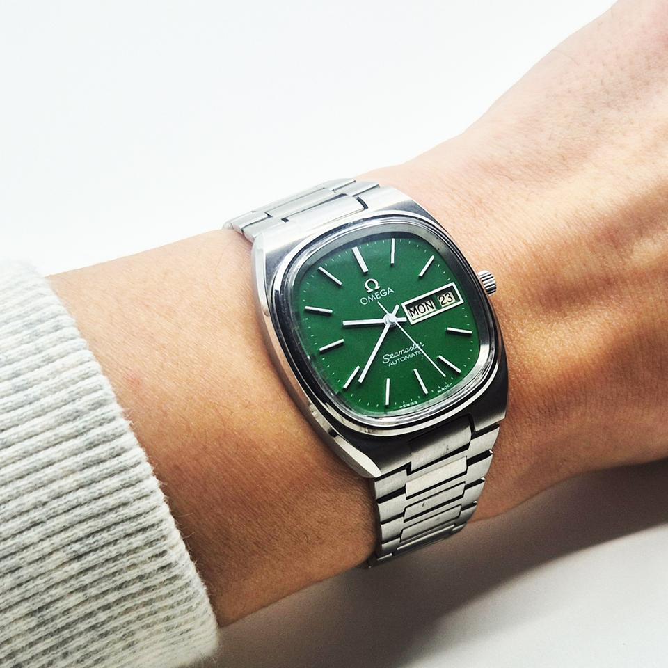 오메가 씨마스터 테레비 오토매틱 그린 무광다이얼 빈티지시계