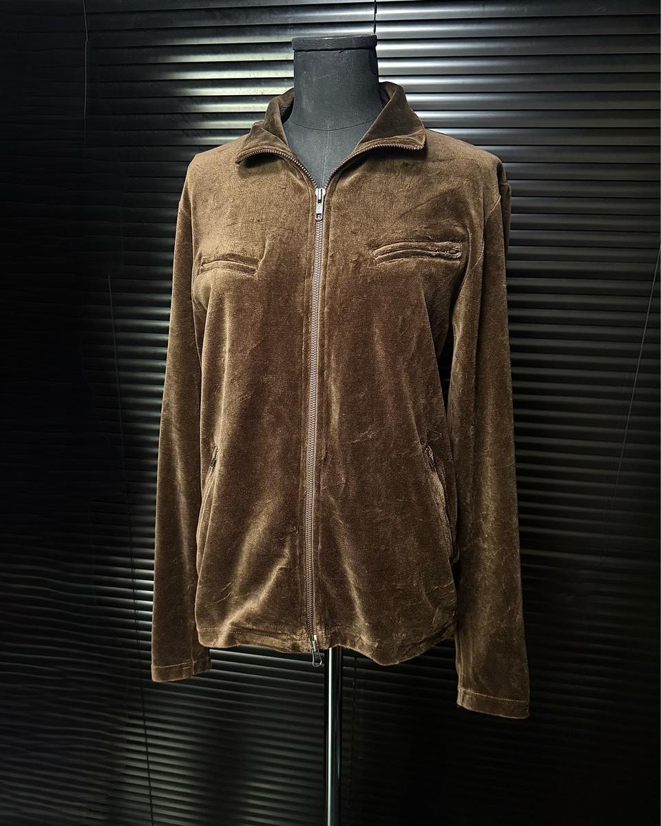 a.v.v homme 일본 브라운 벨벳 벨루어 트랙탑 져지 라이더 갸루