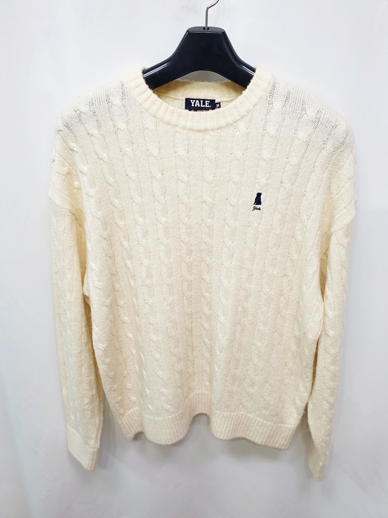예일 남성 케이블 오버핏 니트 아이보리 프리