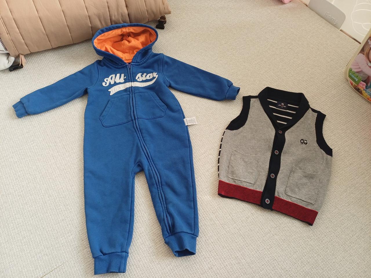 점프슈트90,니트조끼110 일괄