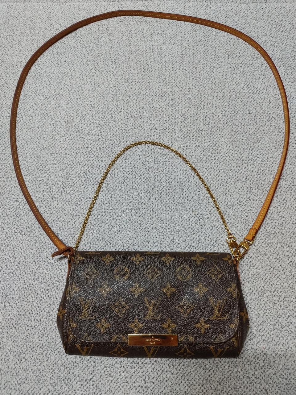 정품 루이비통 페이보릿 pm 크로스백 클러치백